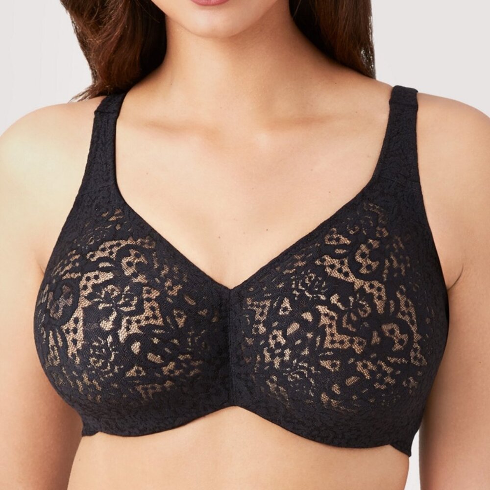 Wacoal #65547 Underwire Unlined Halo Lace Full Coverage Bra size 40D